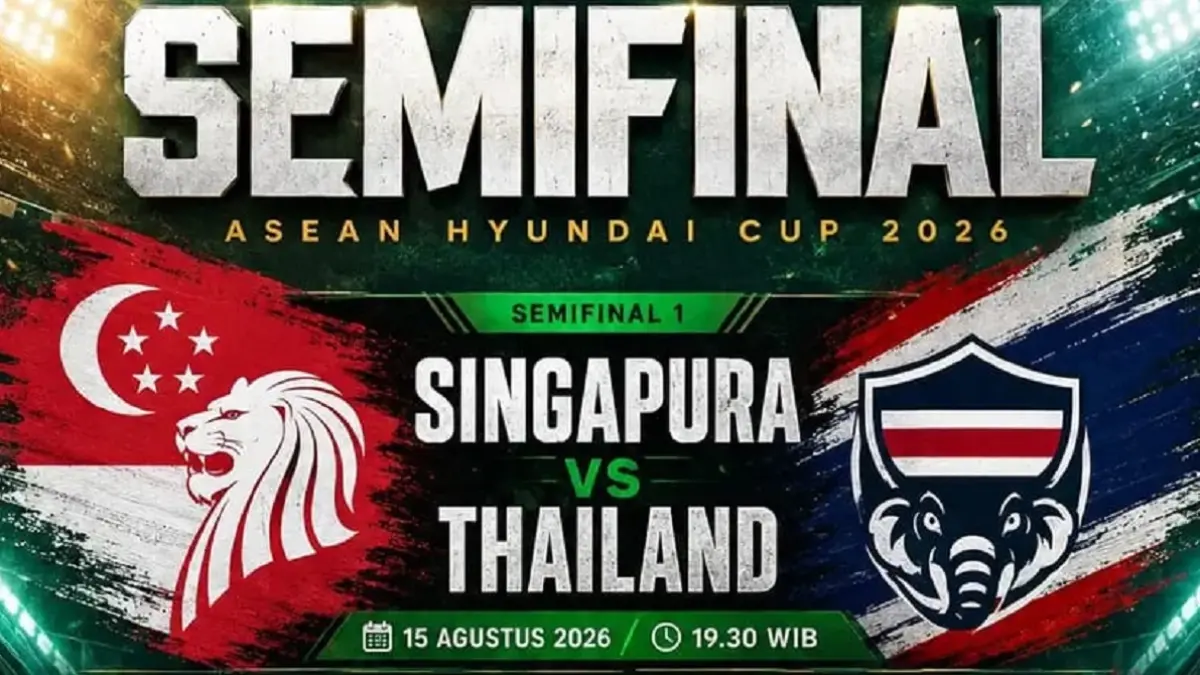 Timnas Singapura akan menjajal kekuatan Thailand di Jalan Besar Stadium, Singapura pada leg pertama semifinal Piala AFF 2026, Sabtu (18/8/2026) malam WIB. (Sumber: Instagram @dinonicog)