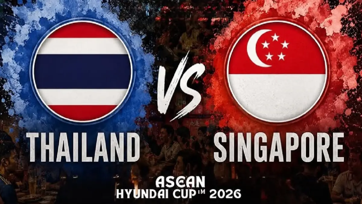 Timnas Thailand dijadwalkan menghadapi Singapura di Rajamangala National Stadium, Bangkok pada leg kedua semifinal Piala AFF 2026, Selasa (18/8/2026) malam WIB. (Sumber: Instagram @arfc.sg dan thearena.sg)