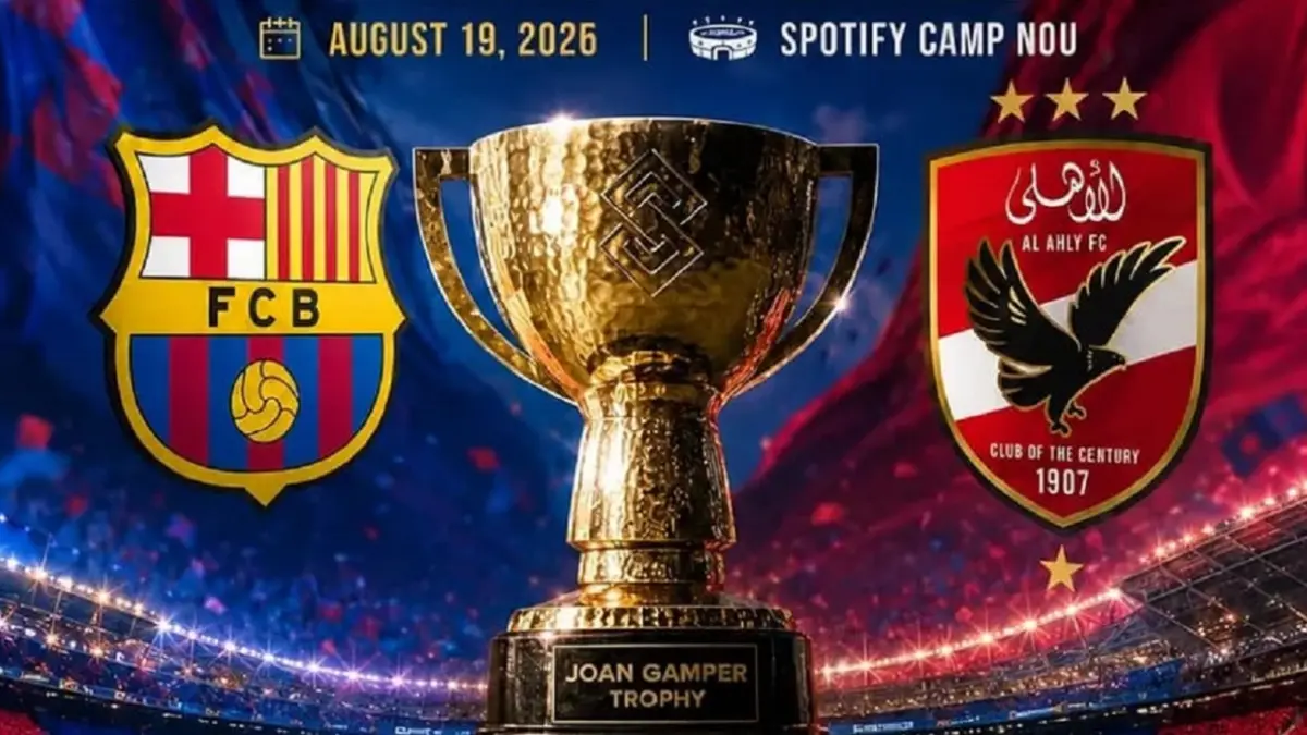 Barcelona dijadwalkan menghadapi Al Ahly di Stadion Camp Nou dalam laga perebutan Joan Gamper Trophy 2026, Kamis (20/8/2026) dini hari WIB. (Sumber: Instagram @barcaman.news)