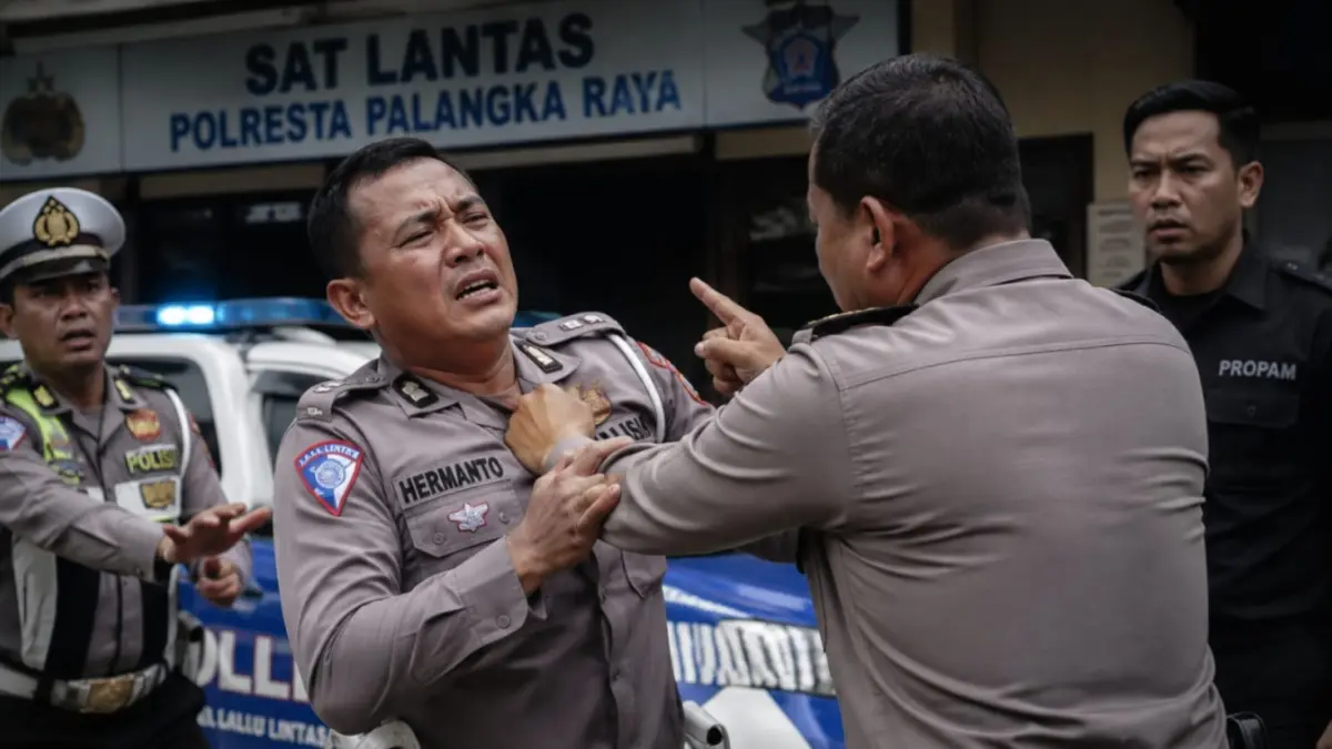Kasatlantas Polresta Palangka Raya dibogem oleh oknum perwira.(Ilustrasi Radar Kalteng)