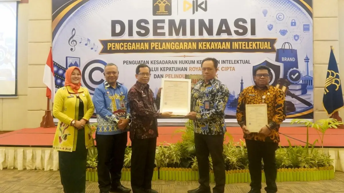 Kegiatan deseminasi pencegahan pelanggaran Kekayaan intelektual.(Humas)