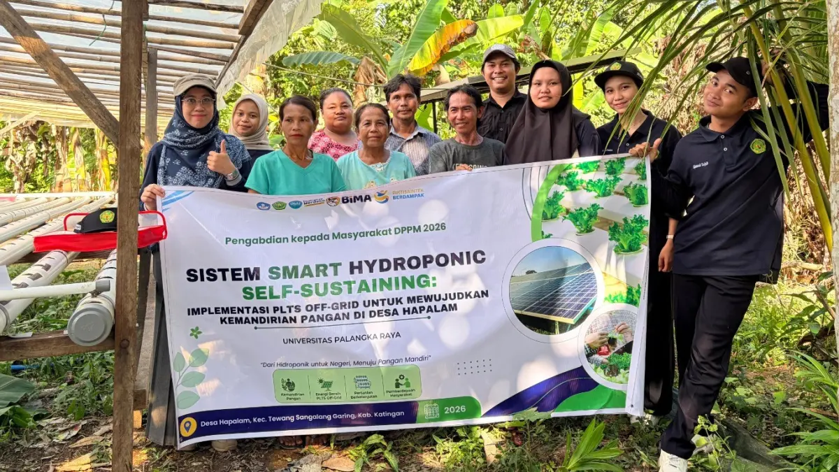 PLTS untuk budi daya hidroponik Kelompok Tani Agro Visi Garapan di Desa Hapalam.(Dok pribadi)