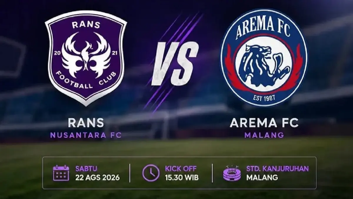 RANS Nusantara akan menghadapi Arema FC pada laga uji coba yang digelar di Stadion Kanjuruhan, Sabtu (22/8/2026) sore WIB. (Sumber: Instagram @ransunityofficial) 