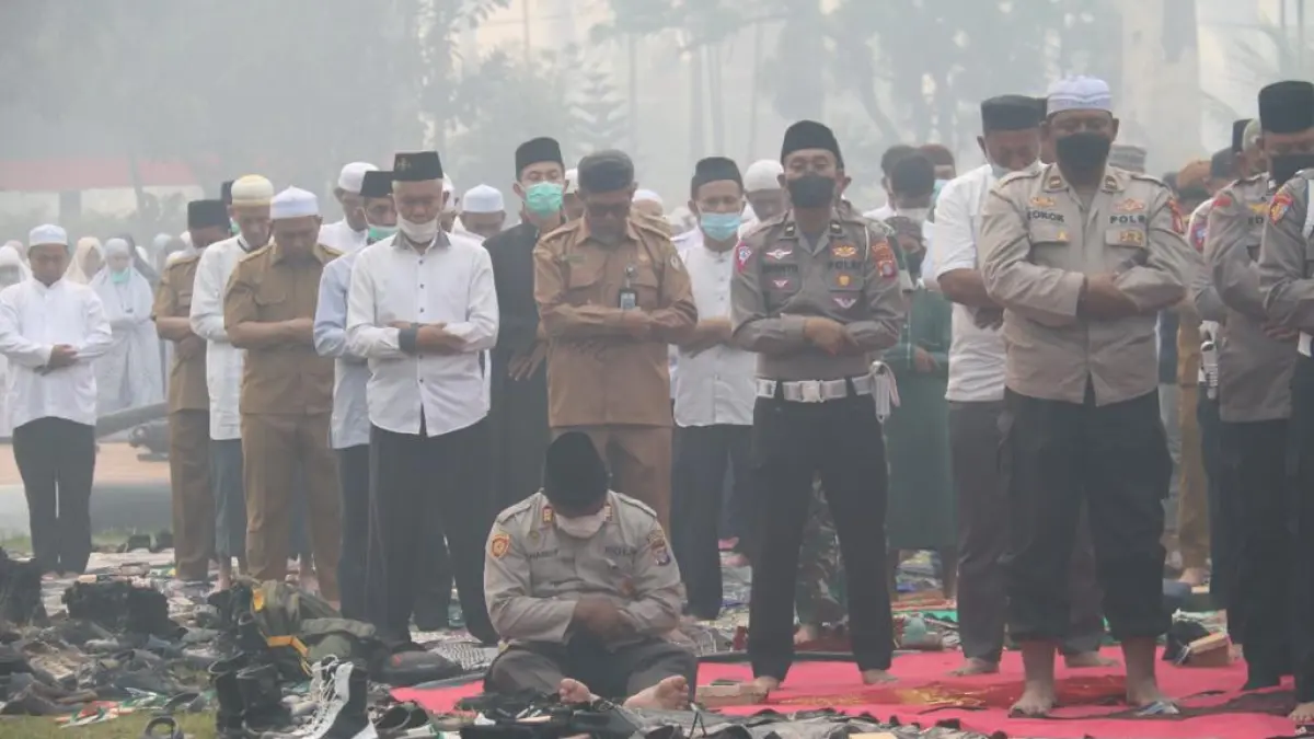 Salat Istisqa pada tahun 2023.(Dok Miftah/kaltengpos.jawapos.com)