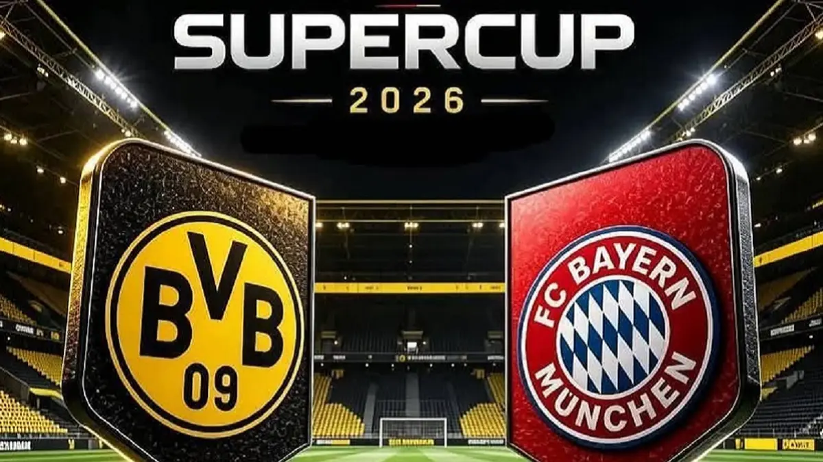 Borussia Dortmund akan berhadapan dengan Bayern Munchen memperebutkan trofi DFL-Supercup 2026 di Signal Iduna Park, Minggu (23/8/2026) dini hari WIB. (Sumber: Instagram @gosiakleemann)