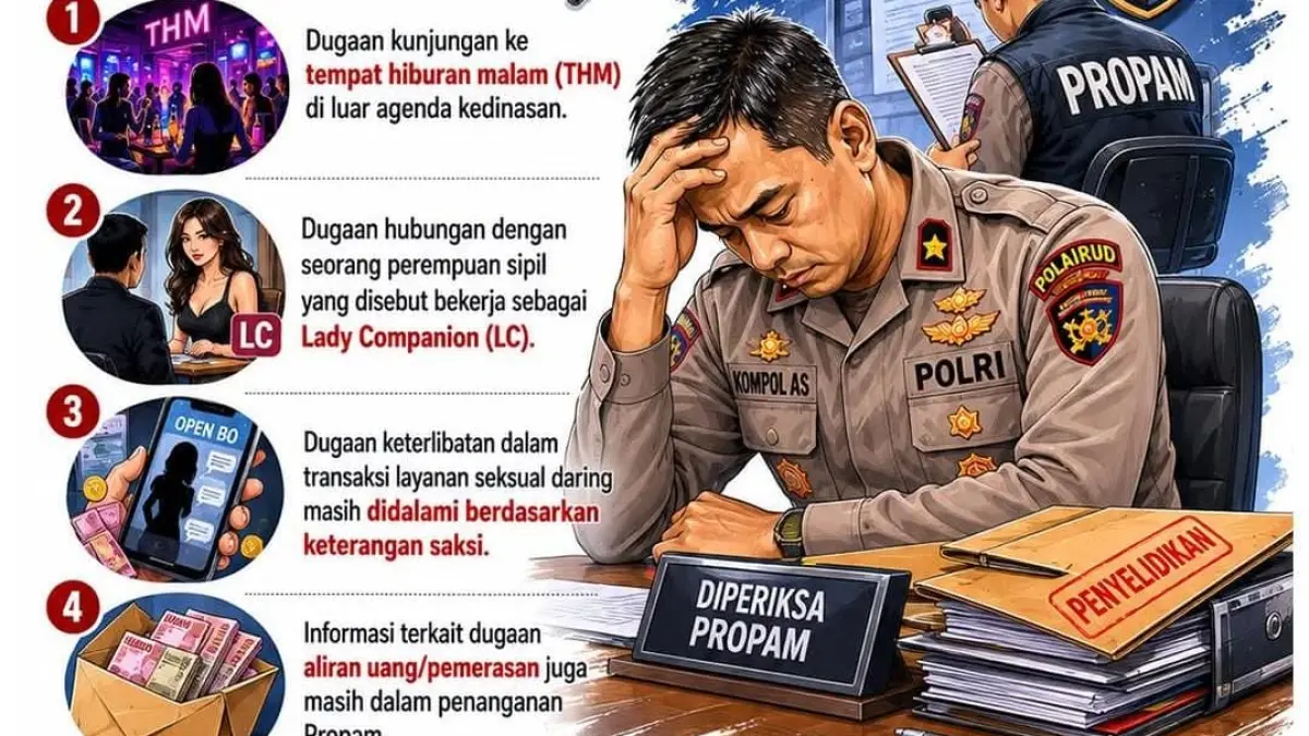 Kasatpolairud Polres Samarinda diperiksa propam.(Kaltimpost-AI)
