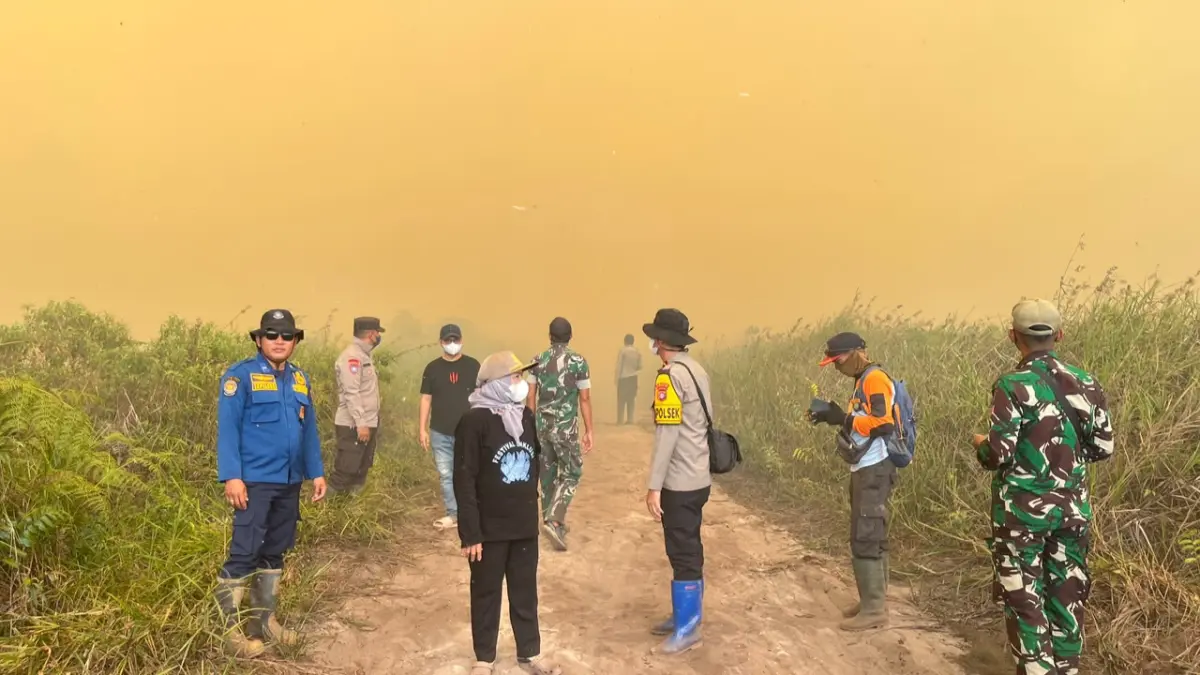 Kebakaran hutan di Sampit diduga disengaja.(Pemkab)