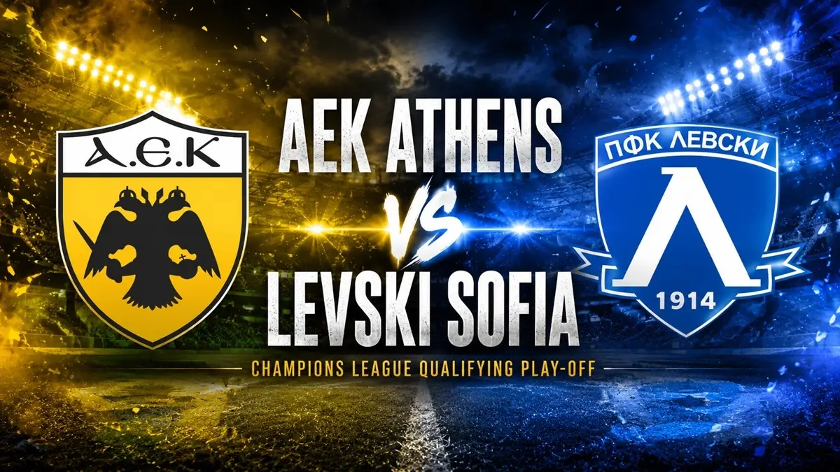 AEK Athens akan menghadapi Levski Sofia pada playoff Liga Champions 2026/2027 di Stadion Allwyn Arena, Athens, Kamis (27/8/2026) dini hari WIB. (Sumber: spookyexpress.com) 