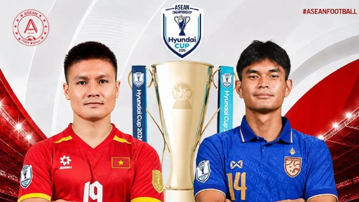 Timnas Vietnam dan Thailand akan bertemu kembali pada leg kedua final Piala AFF 2026 yang akan digelar di Stadion Nasional My Dinh, Rabu (26/8/2026) malam WIB. (Sumber: Instagram @theaseanfootball)