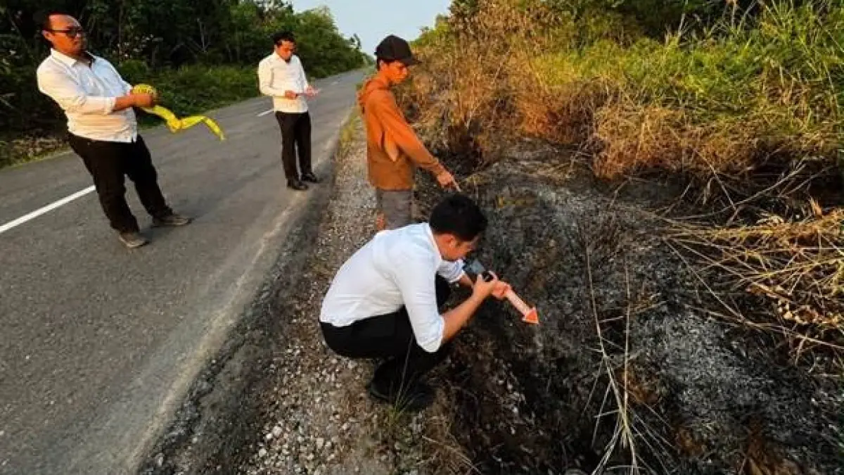 TKP yang dibakar oleh 2 pelaku.(Humas)