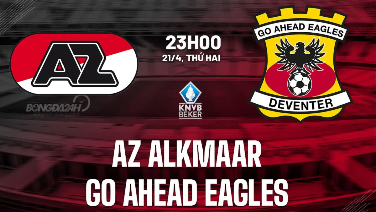 AZ Alkmaar dijadwalkan menjamu GA Eagles di Stadion AFAS pada pekan keempat Eredivisie 2026/2027, Sabtu (29/8/2026) malam WIB. (Sumber: bongda24h.vn)