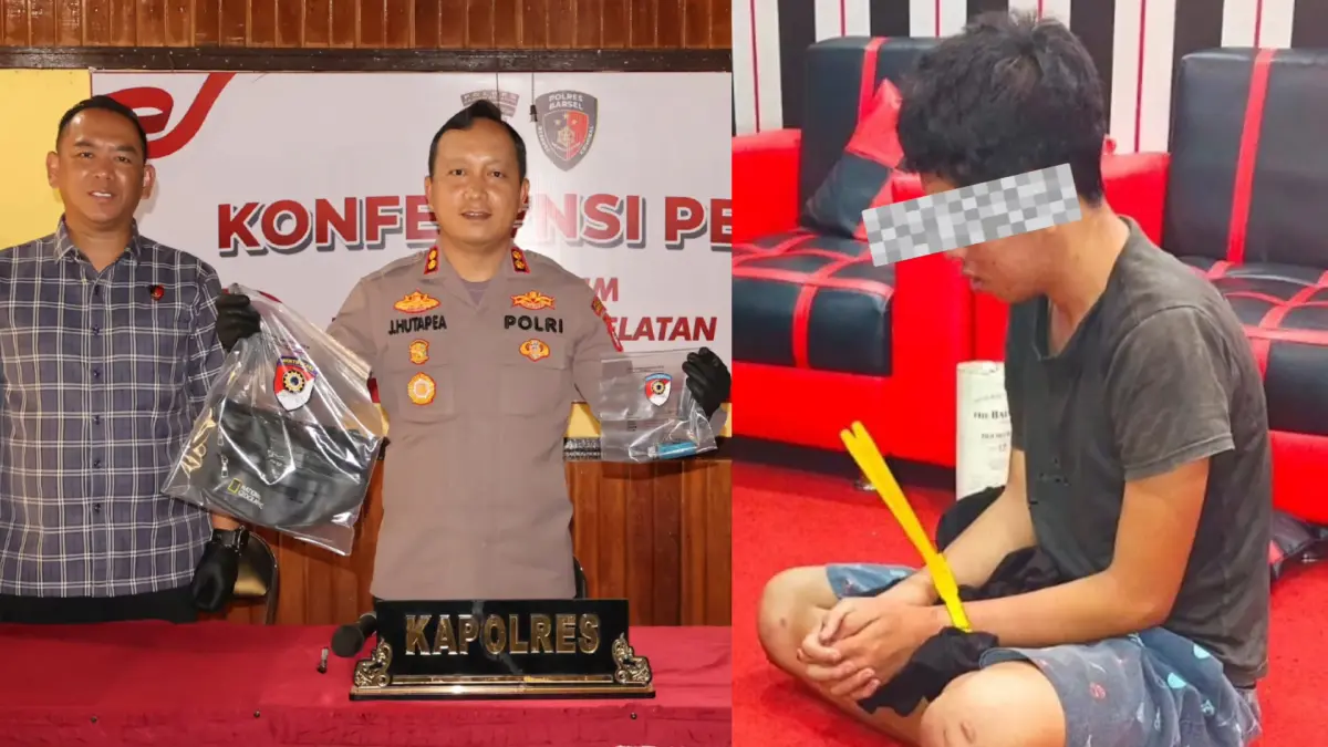 Kapolres AKBP Jecson R Hutapea memimpin rilis kasus pembakaran lahan.(Denar/Kalteng Pos)