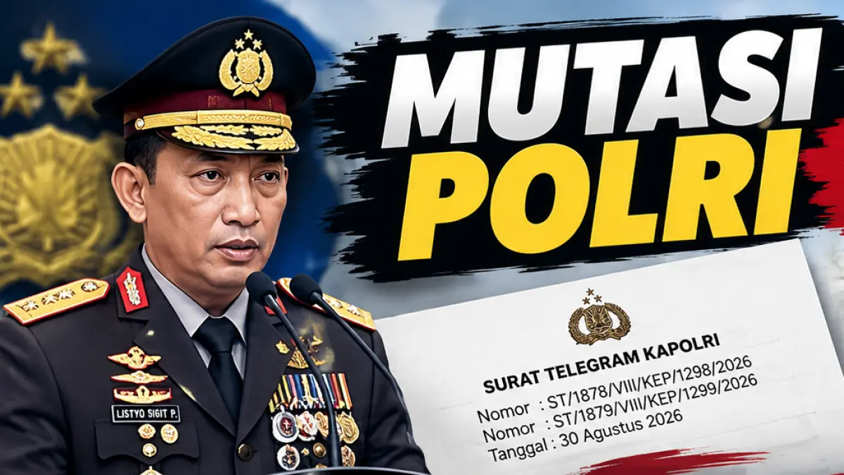 Mutasi Polri di lingkup Polda Kalteng.(Ilustrasi AI)