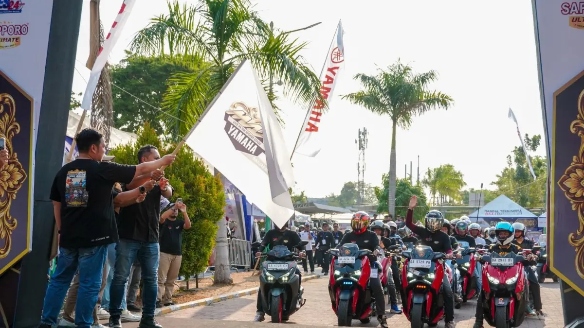 PT STSJ Yamaha menggelar Hari Ulang Tahun (HUT) ke-11 Maxi Day 2026 di halaman Eks Kantor Gubernur Kalimantan Selatan (Kalsel), Kota Banjarmasin.(Yamaha)
