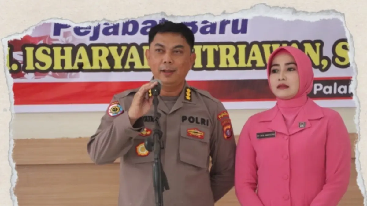Kombes Pol Andiyatna dan istri.(InstagramPolresta)