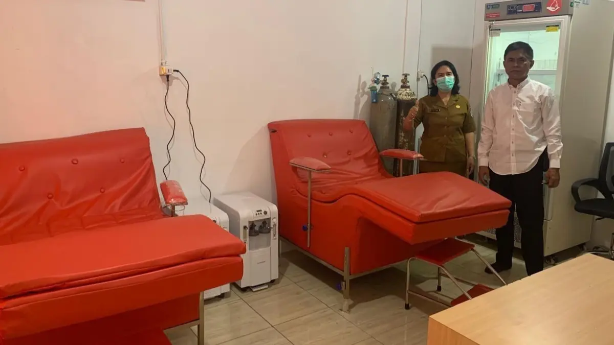 Ruangan oksigen yang berada di Kantor PMI Murung Raya.(Humas)