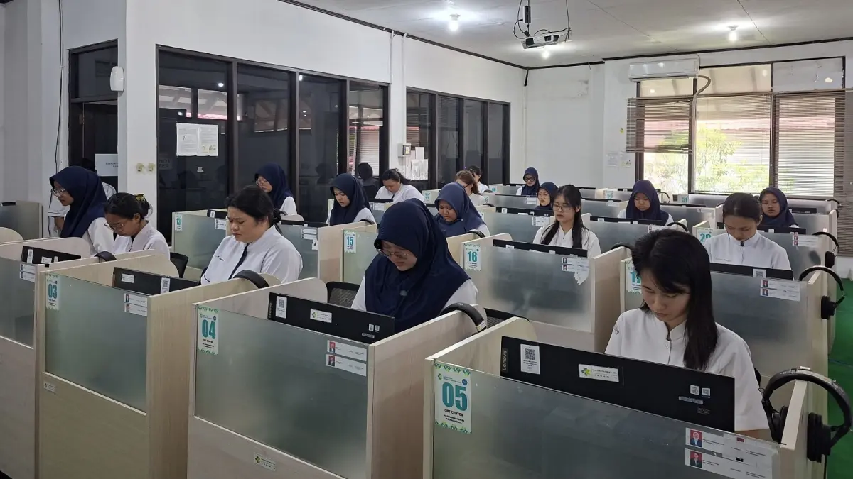 UJI KOMPETENSI : Sebanyak 78 lulusan Jurusan Gizi Poltekkes Kemenkes Palangka Raya mengikuti Uji Kompetensi, Minggu (9/8/2026). FOTO HUMAS POLTEKKES