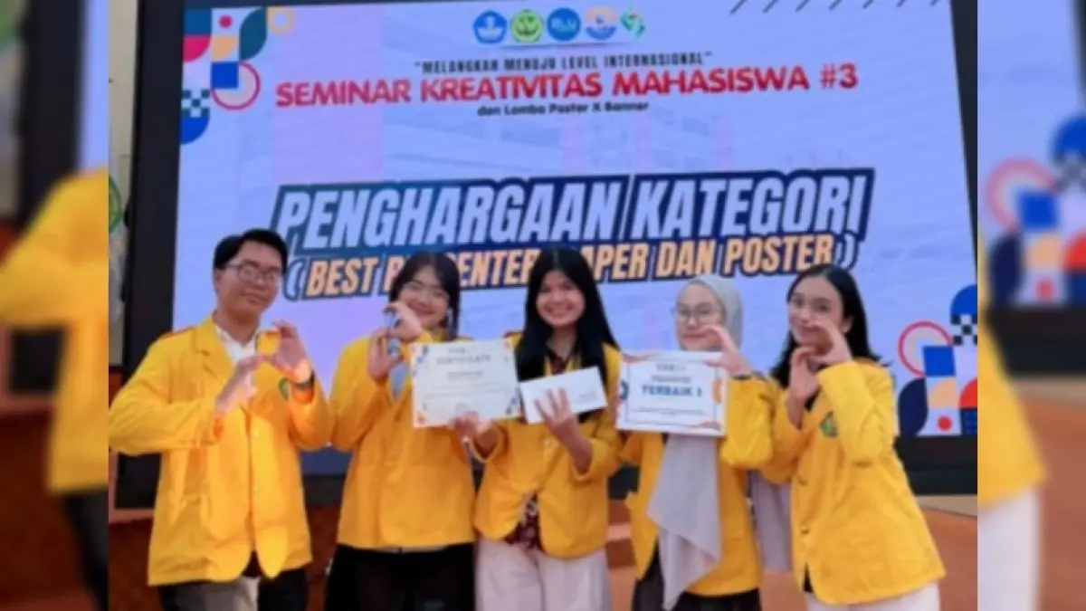 5 mahasiswa Fakultas Kedokteran UPR meraih prestasi terbaik pada seminar kreatifitas mahasiswa. DOK.PRIBADI UNTUK KALTENG POS&nbsp;