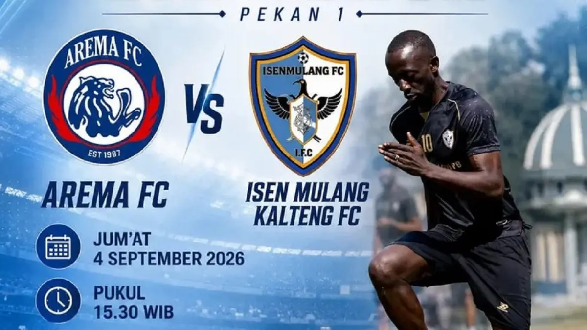 Arema FC bersiap menjamu Isenmulang Kalteng FC di Stadion Kanjuruhan, Malang pada pekan pertama BRI Super League 2026/2027, Jumat (4/9/2026) sore WIB. (Sumber: Instagram @sepakbolakalteng)