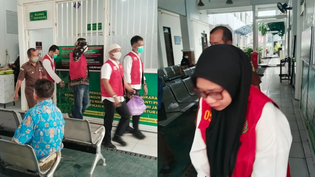 Para terdakwa penyelundupan senpi ke Lapas.(Jaya/Kalteng Pos)