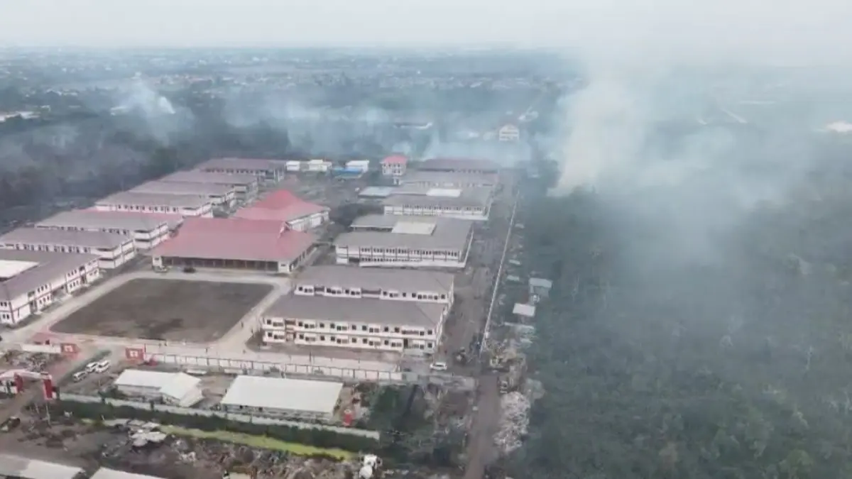 Sekolah Rakyat Kotim dikepung karhutla dan diliburkan.(BPBD)