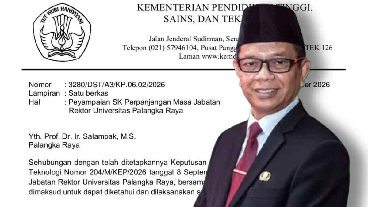Jabatan Rektor UPR Prof. Dr. Ir Salampak diperpanjang.