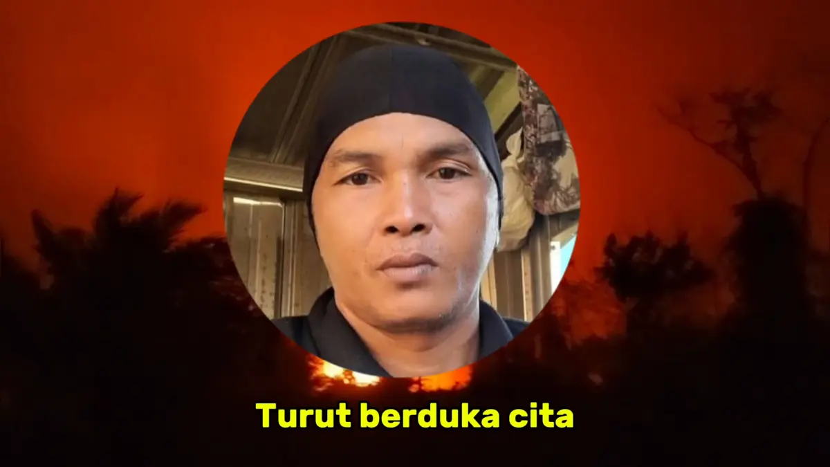 Anto, warga Desa Hanjalipan meninggal usai berjibaku dengan karhutla.