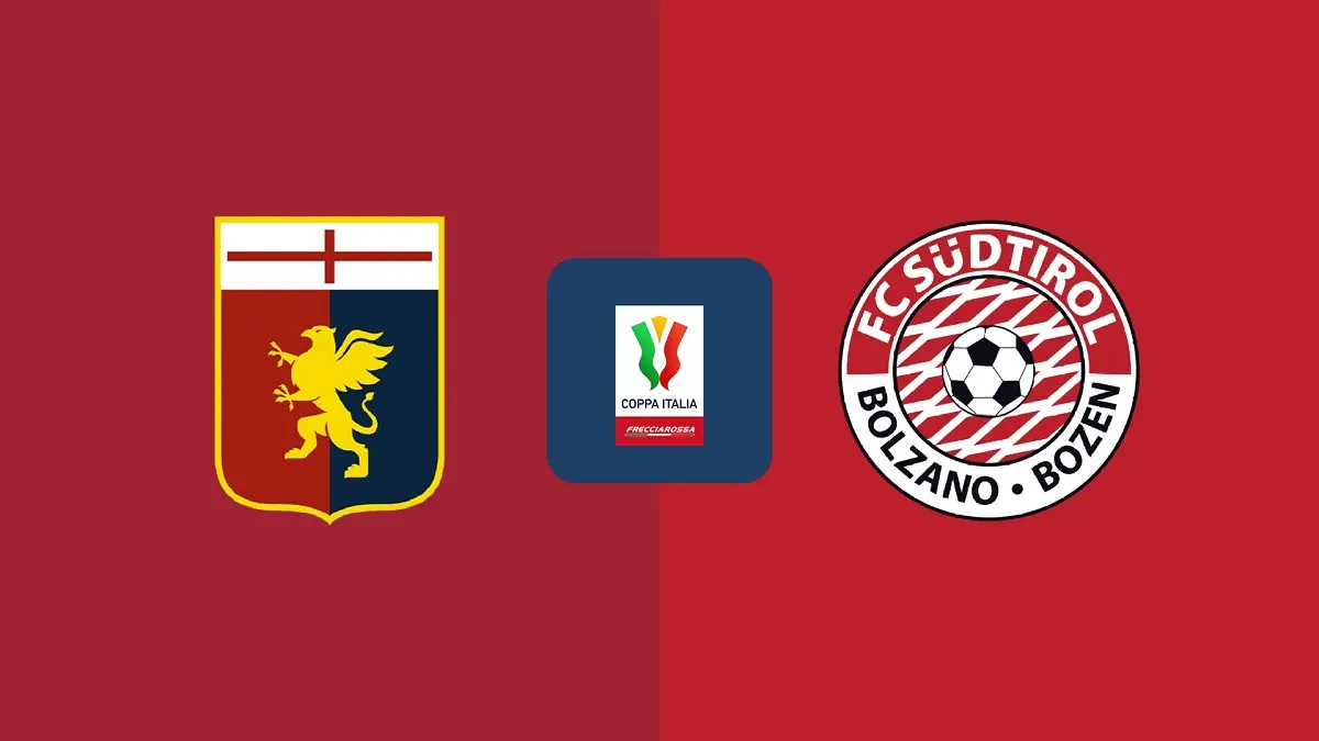 Genoa bersiap menjamu Sudtirol di Stadio Ferraris pada putaran kedua lanjutan Coppa Italia 2026/27, Selasa (15/9/2026) malam WIB. (Sumber: dazn.com)