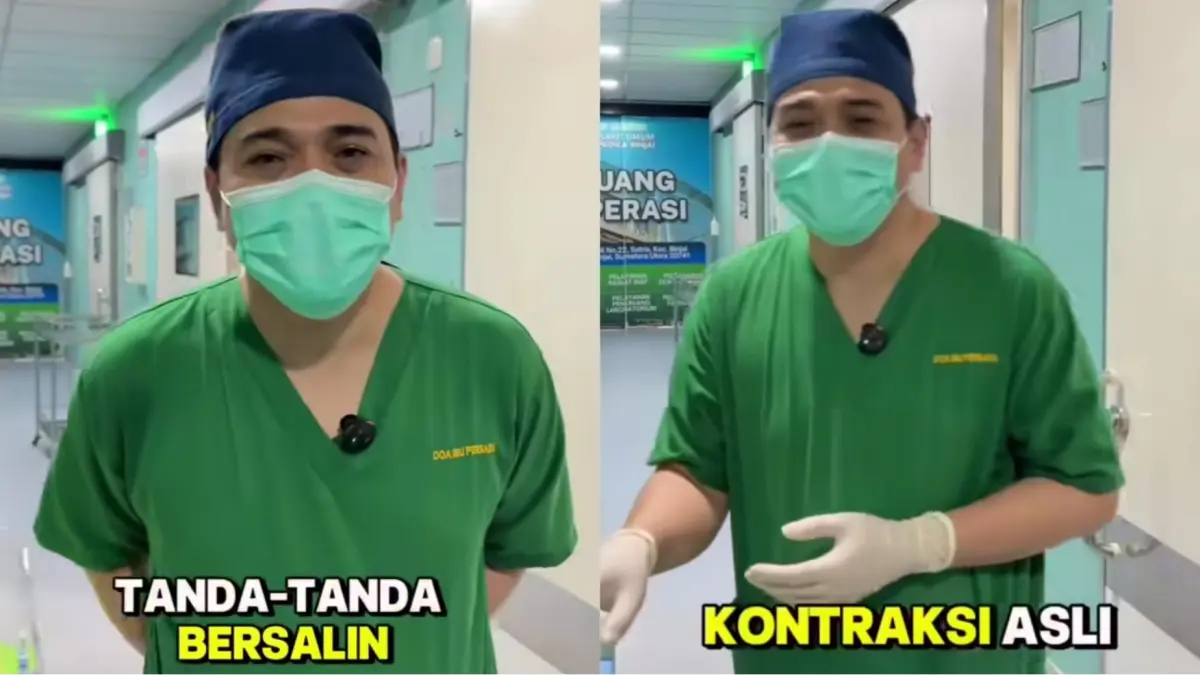 dr Indra Tarigan menjelaskan soal kontraksi.(FB Doa Ibu Persada)