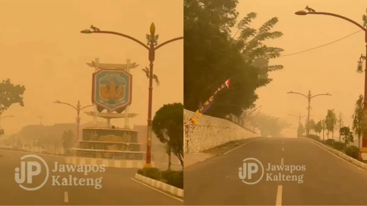 Kualitas udara di Puruk Cahu.(Irpan Jurayz/Kalteng Pos)