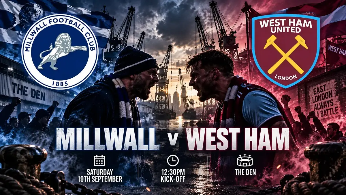 Millwall bersiap menjamu West Ham di The Den Stadium pada pekan ke-8 lanjutan EFL Championship 2026/27, Sabtu (19/9/2026) malam WIB. (Sumber: westhamworld.co.uk)