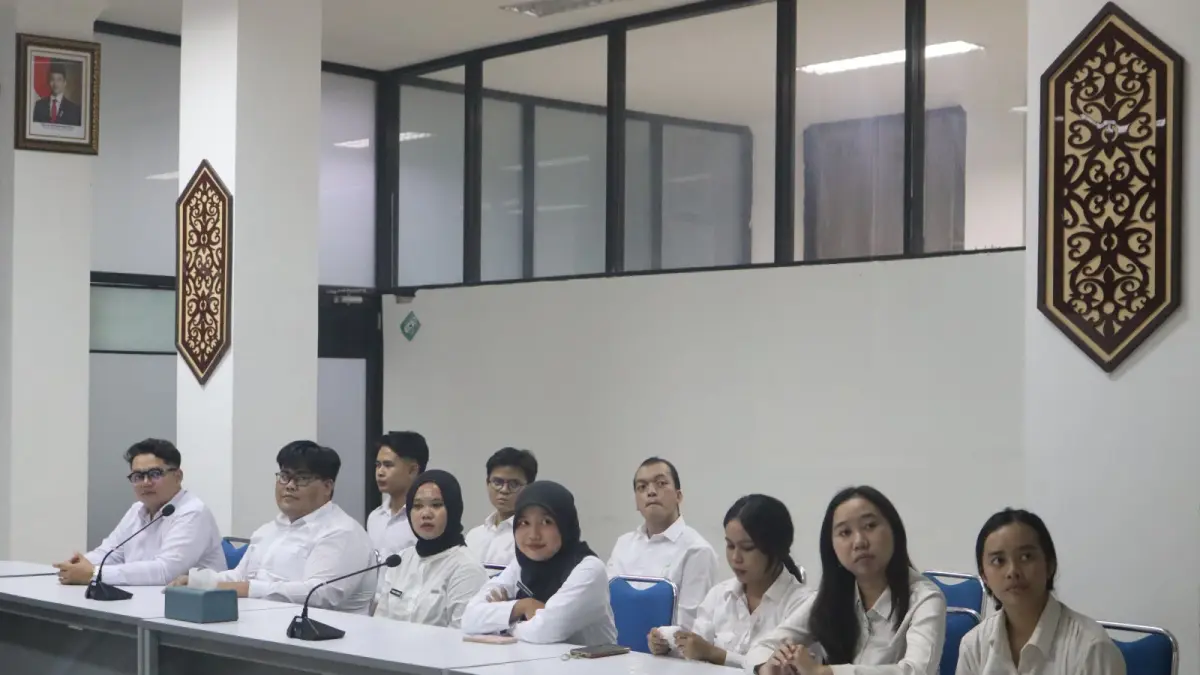 Peserta MagangHub mendapatkan pengarahan.(Humas)