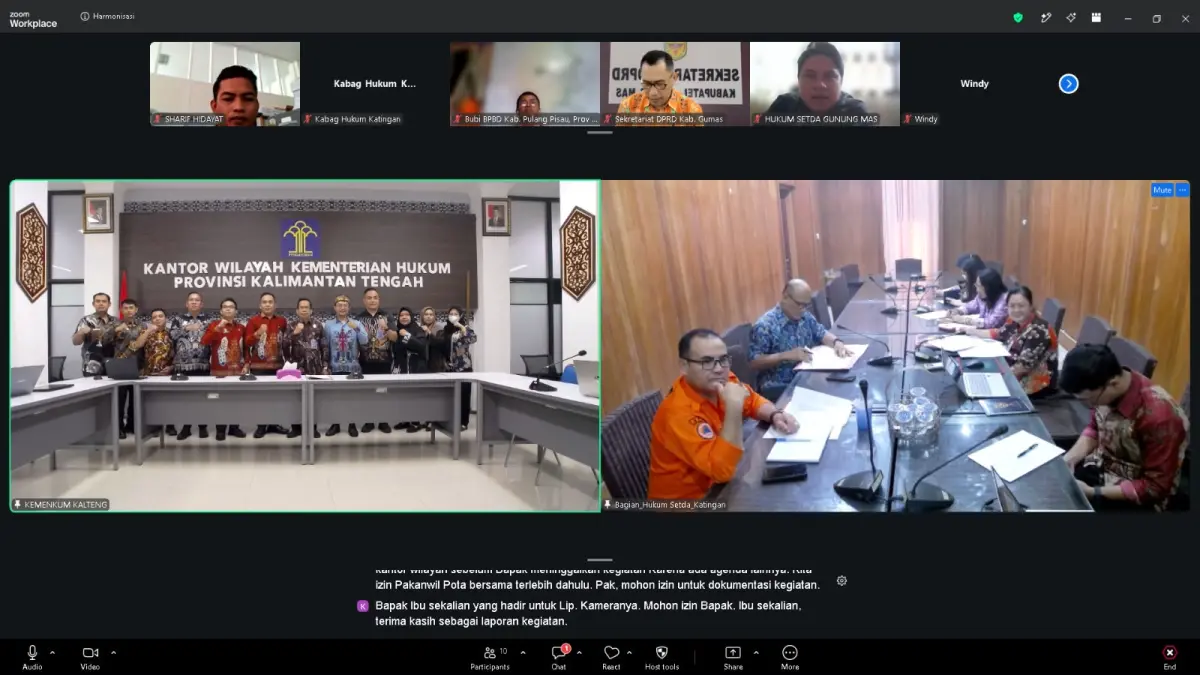 Pembahasan produk hukum soal percepatan karhutla.(Humas)