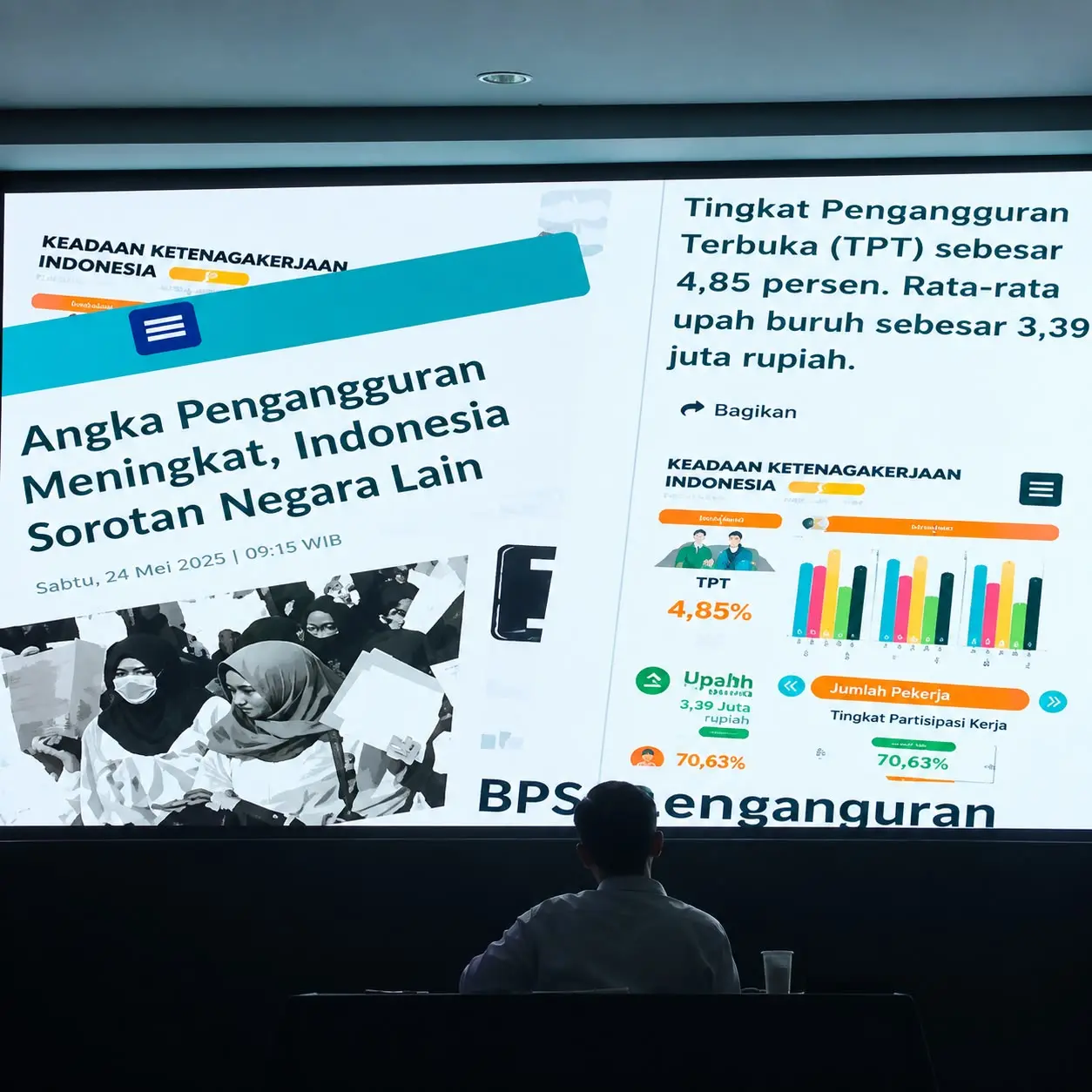 Penampilan naskah monolog "Tikus Manipulatif" oleh peserta Lokakarya Penulisan Naskah Monolog dan Keaktoran "Dramaturgi Bahasa", Sabtu (26/9) malam.