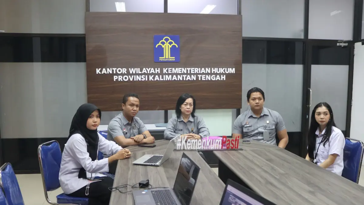 Kemenkum Kalteng rapat soal layanan JDIHN.(Humas)
