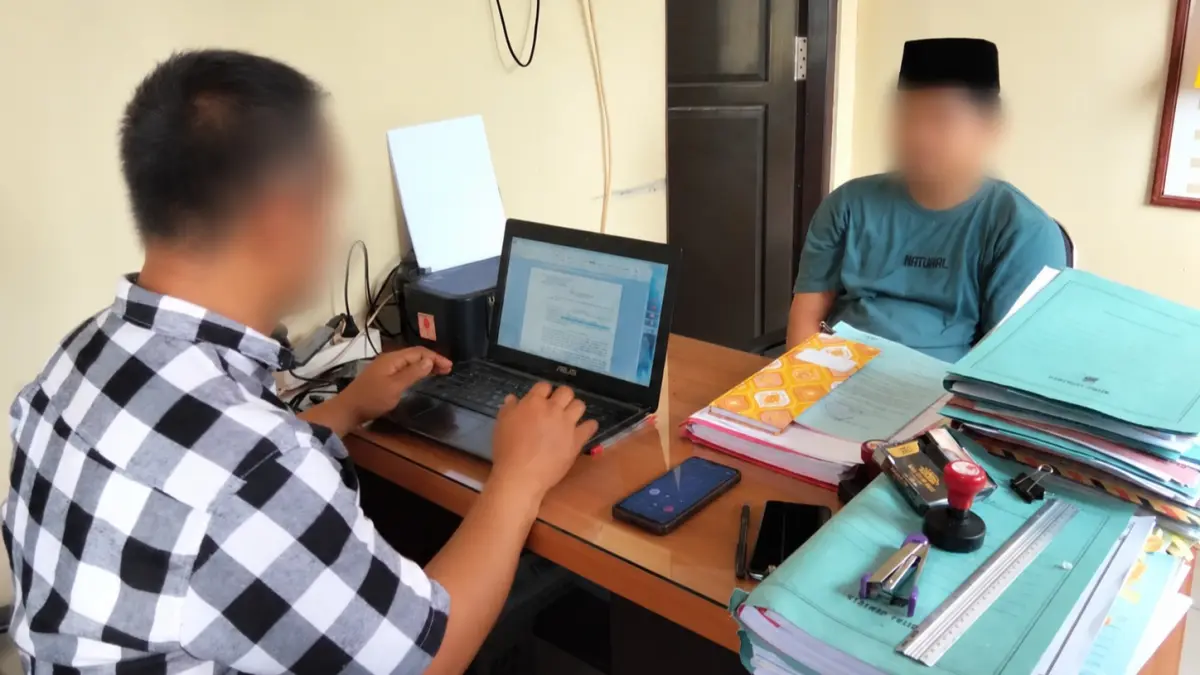 Pelaku penggelapan uang toko.(Humas)