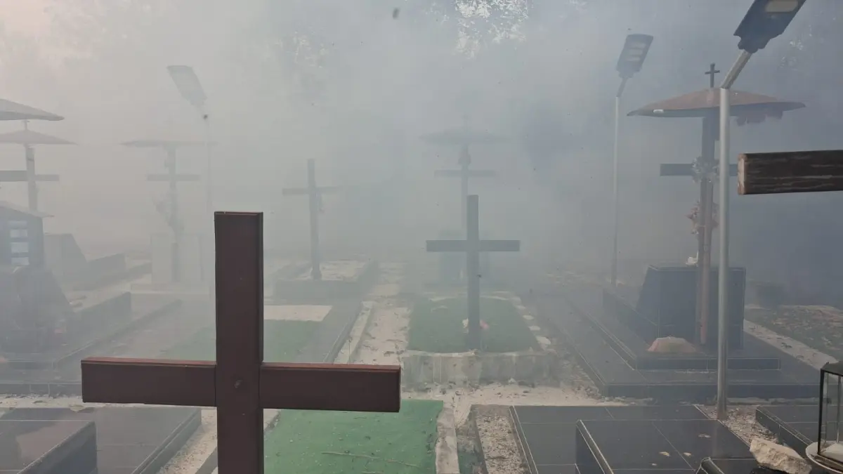 Kabut asap di Palangka Raya.(Agus Pramono/kaltengpos.jawapos.com)