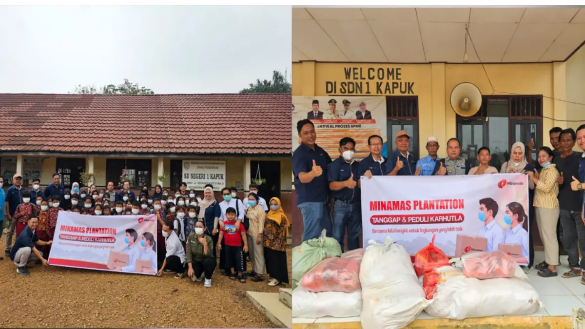 PT Teguh Sempurna (TSA) dan PT Kridatama Lancar (KLR) menyalurkan bantuan kesehatan, sembako hingga mendukung perbaikan sarana air bersih desa, Rabu (30/9/2026). (dok.Minamas Plantation)