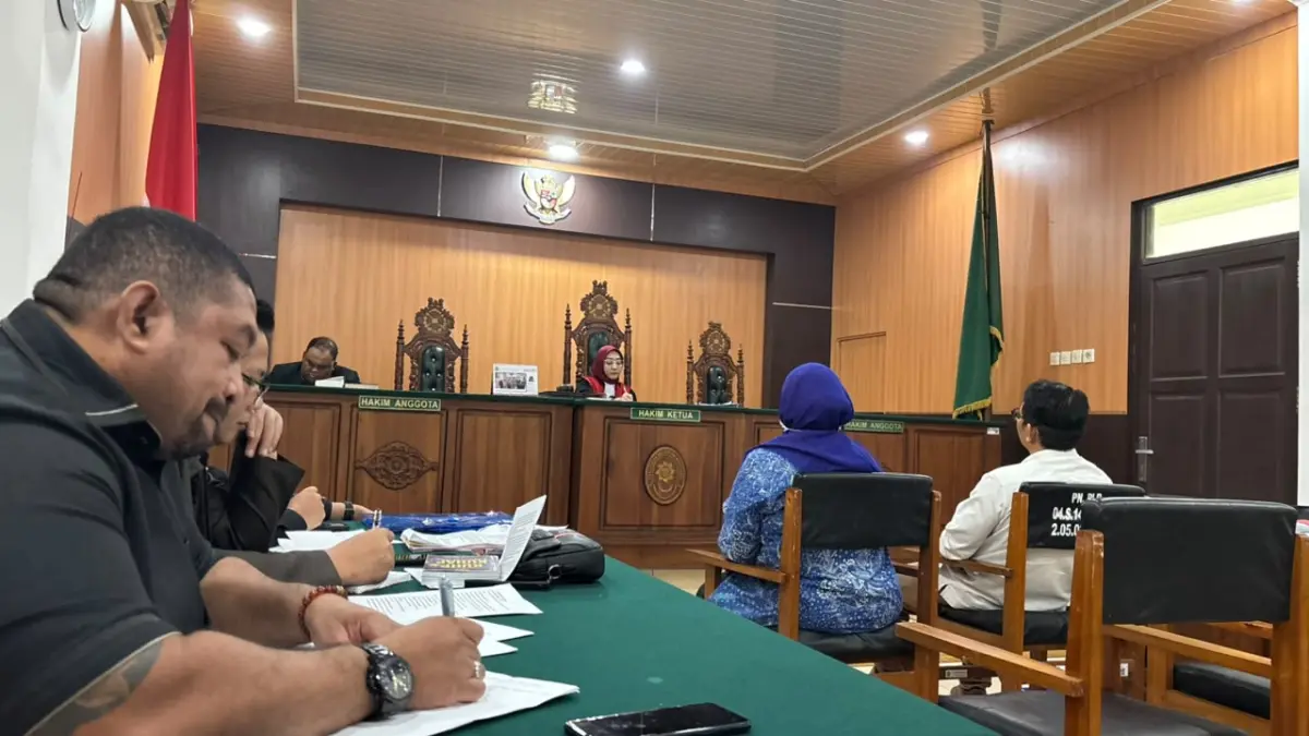 Sidang praperadilan dugaan asusila siswi SMA.(Rifqi/Kalteng Pos)