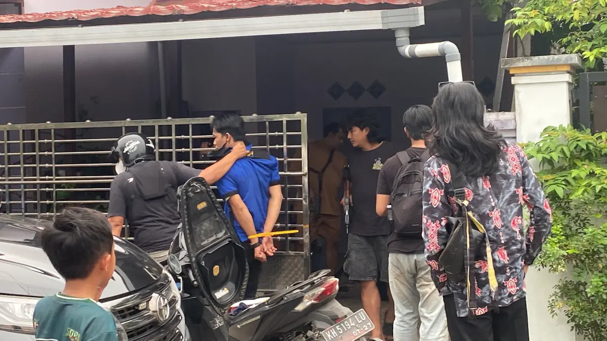 Penangkapan terduga pemeras Ketua PWI Kotim.(Warga)