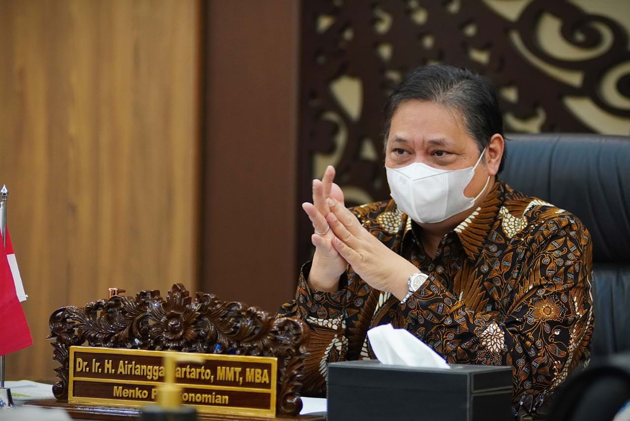 BANGKITKAN EKONOMI: Menteri Koordinator Bidang Perekonomian Airlangga Hartarto. (HUMAS UNTUK KALTENG POS)