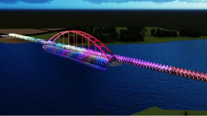 MAKIN INDAH: Pemprov Kalteng berencana memasang lampu untuk memperindah Jembatan Kahayan. FOTO: DINAS PUPR UNTUK KALTENG POS