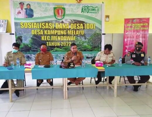 Pemerintah Kecamatan Mendawai melakukan sosialisasi DD ke sejumlah desa di wilayahnya beberapa waktu lalu.
