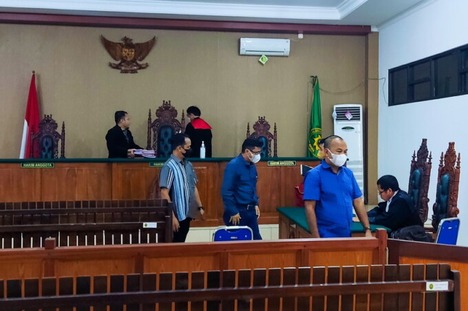SIDANG TIPIKOR: Suasana sidang kasus tipikor penyelewengan anggaran DAK Fisik Disdikpora Gumas. FOTO: ARIEF PRATHAMA/KALTENG POS