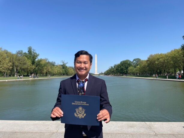 MEWAKILI KALTENG: Muhammad Andi, pemuda Kalteng yang mengikuti program YSEALI Academic Fellowship Spring 2023 di Amerika Serikat. FOTO: DOKUMEN PRIBADI UNTUK KALTENG POS