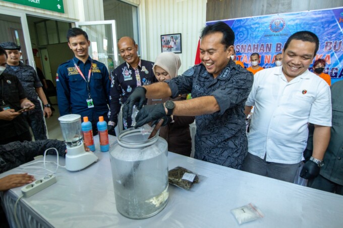 BNN Kalteng mengungkap jaringan narkoba lintas provinsi.ARIEF PRATHAMA/KALTENG POS
