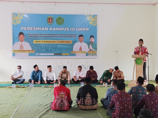 DIRESMIKAN: Suasana saat Kampus III UMPR resmi diresmikan yang terletak di Akbid Betang Asi Raya Jalan Soekarno nomor 7.