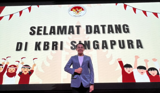 BELAJAR JADI PEMIMPIN: Ricky Dwi Suhardi ketika mengikuti program PPAN di Singapura tahun lalu.