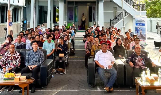 SOSIALISASI: BPJS Ketenagakerjaan dan Disnakertrans menyosialisasikan program dan manfaat jamsostek kepada penyandang disabilitas di Kantor BPJS Ketenagakerjaan Cabang Palangka Raya, Kamis (30/5)