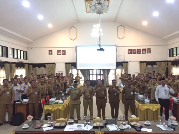 HADIRI: Sekda Kotim Fajrurrahman saat menghadiri Rakordalev Kegiatan Pembangunan Daerah Triwulan II 2024, Senin (29/7.2024).